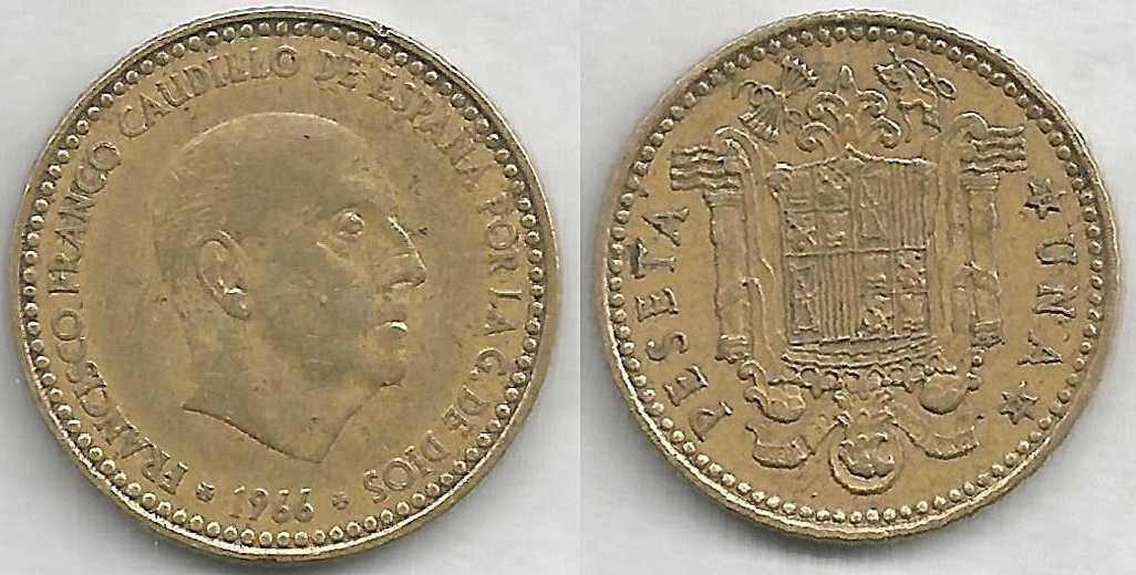 Hiszpania 1 peseta 1966