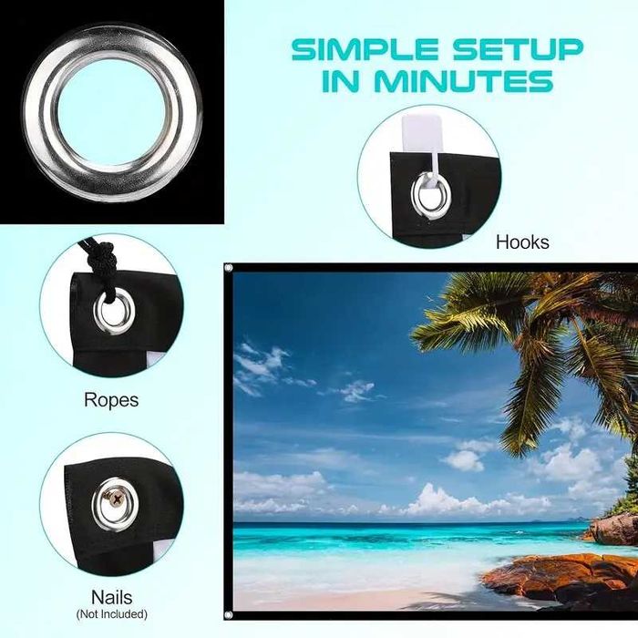 ⇒ Экран проектора "Black Back" с чёрной изнанкой 84" / 100" / 120"