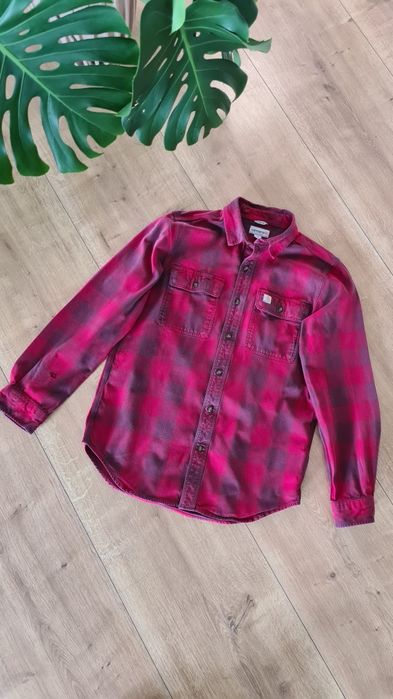 Koszula w kratę Carhartt. Czerwona. Gruba. Rozmiar M.  Skate drip y2k