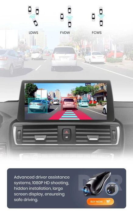 Rádio 12.3" Android Carplay BMW Série 3 e 4 F30 a F36 GPS 4G 4/64GB