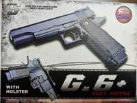 Дитячий пістолет металевий G.6+ Galaxy Colt M1911 Hi-Capa з кобурою