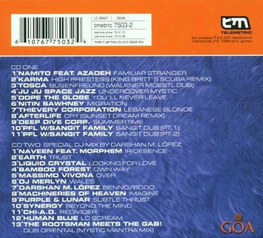 Goa Berlin 2001 Tosca  2 CD