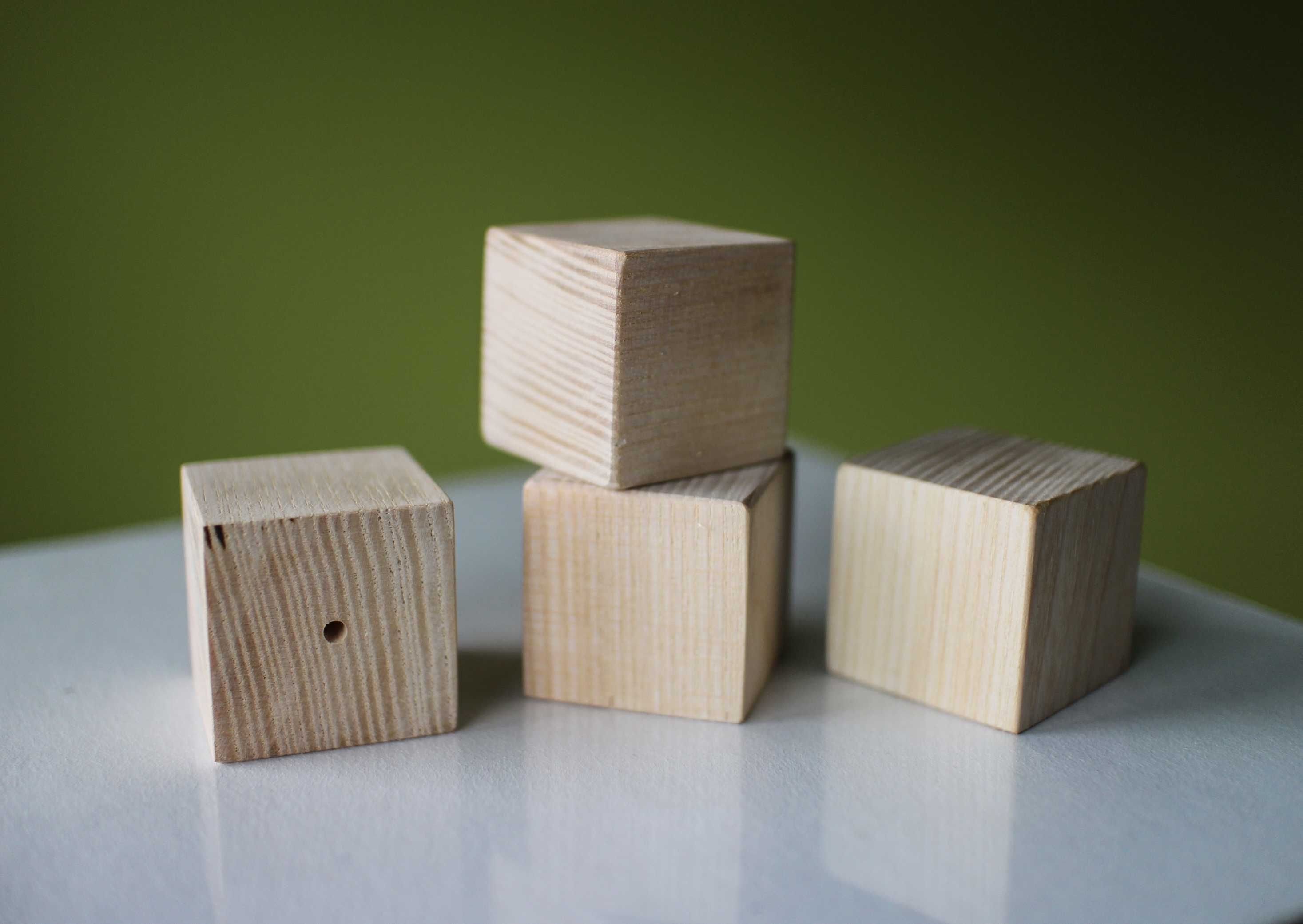 Ручка для мебели из дерева неокрашеная деревянная мебельная ручка куб