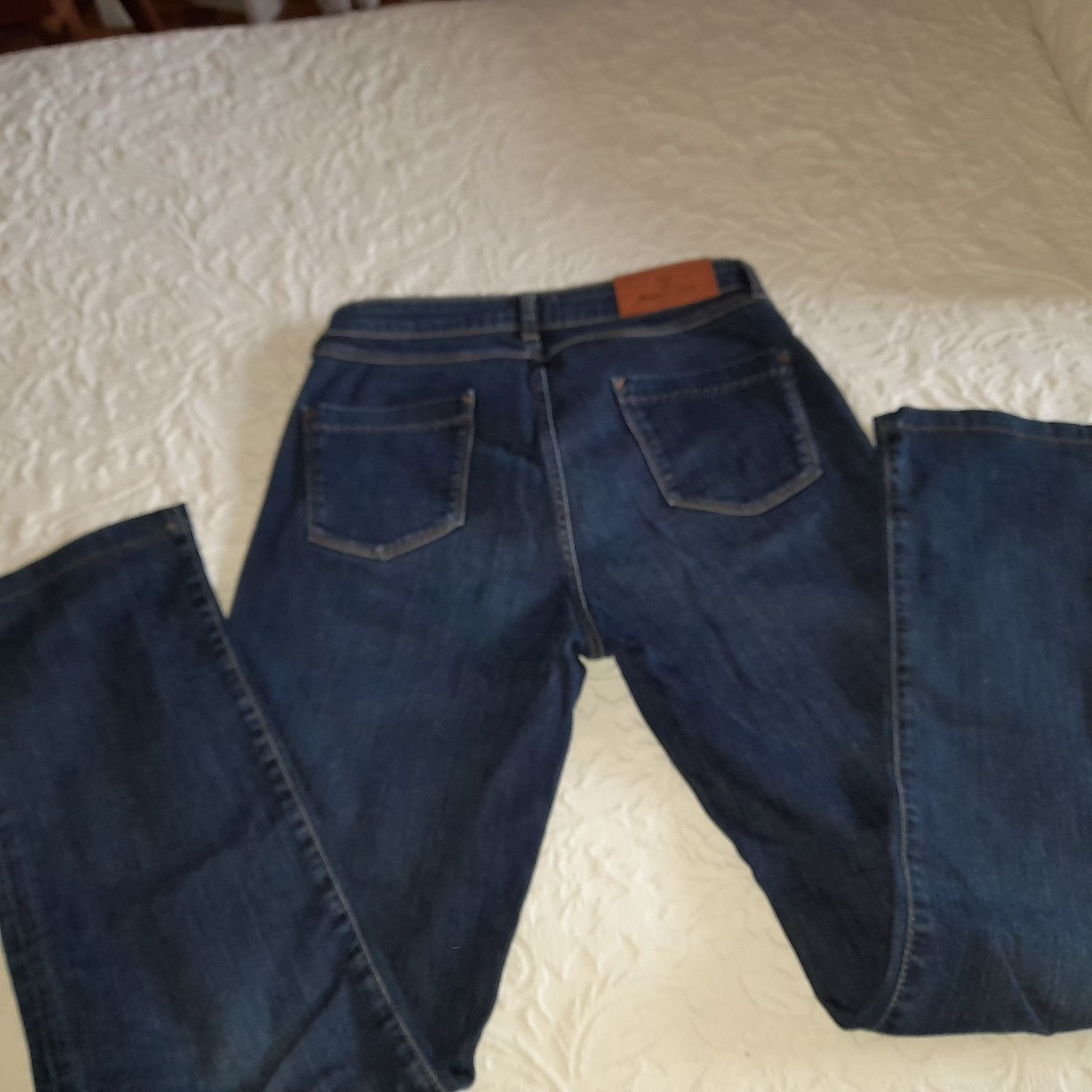 Calça ganga azul escuro regular fit Massimo Dutti - como novas