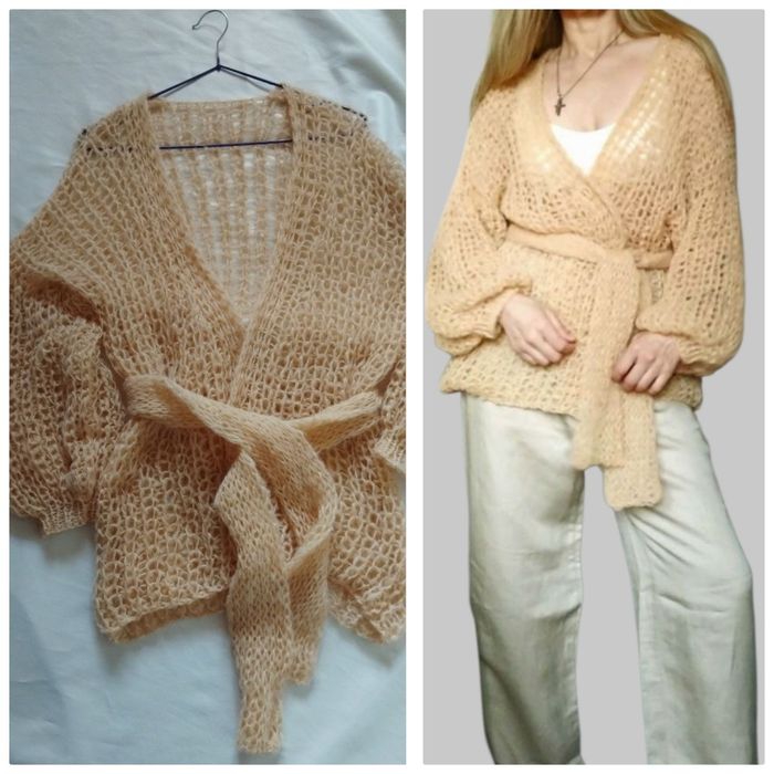 Джемпер паутинка мохер