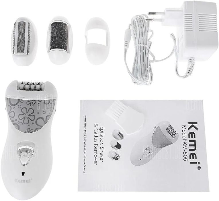 Depilator kemei km-505 3 w 1 zasilanie akumulatorowe i kabel