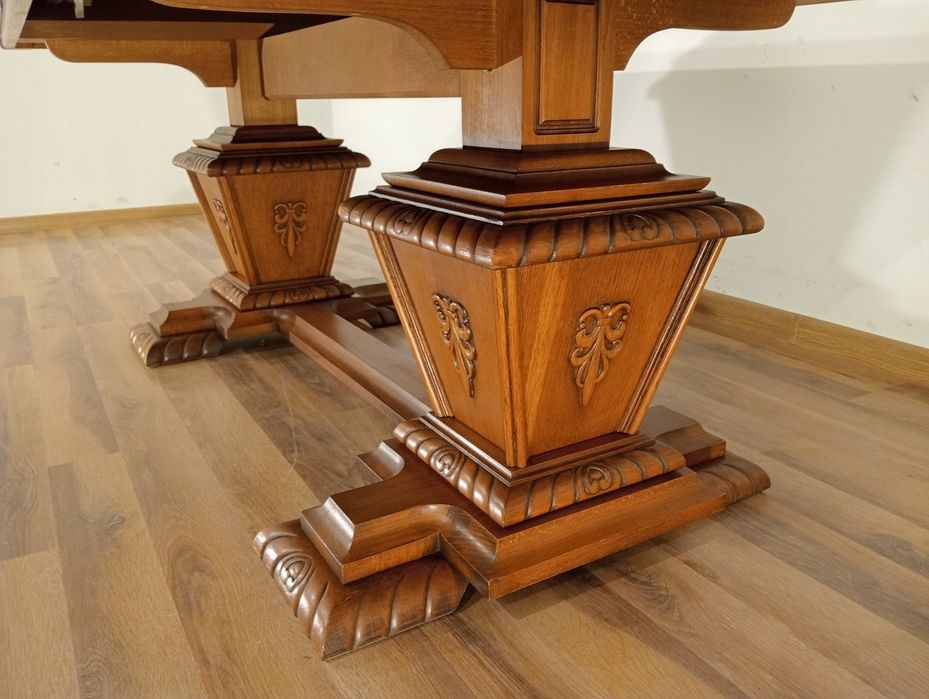 Stół atr deco vintage rozkładany dąb