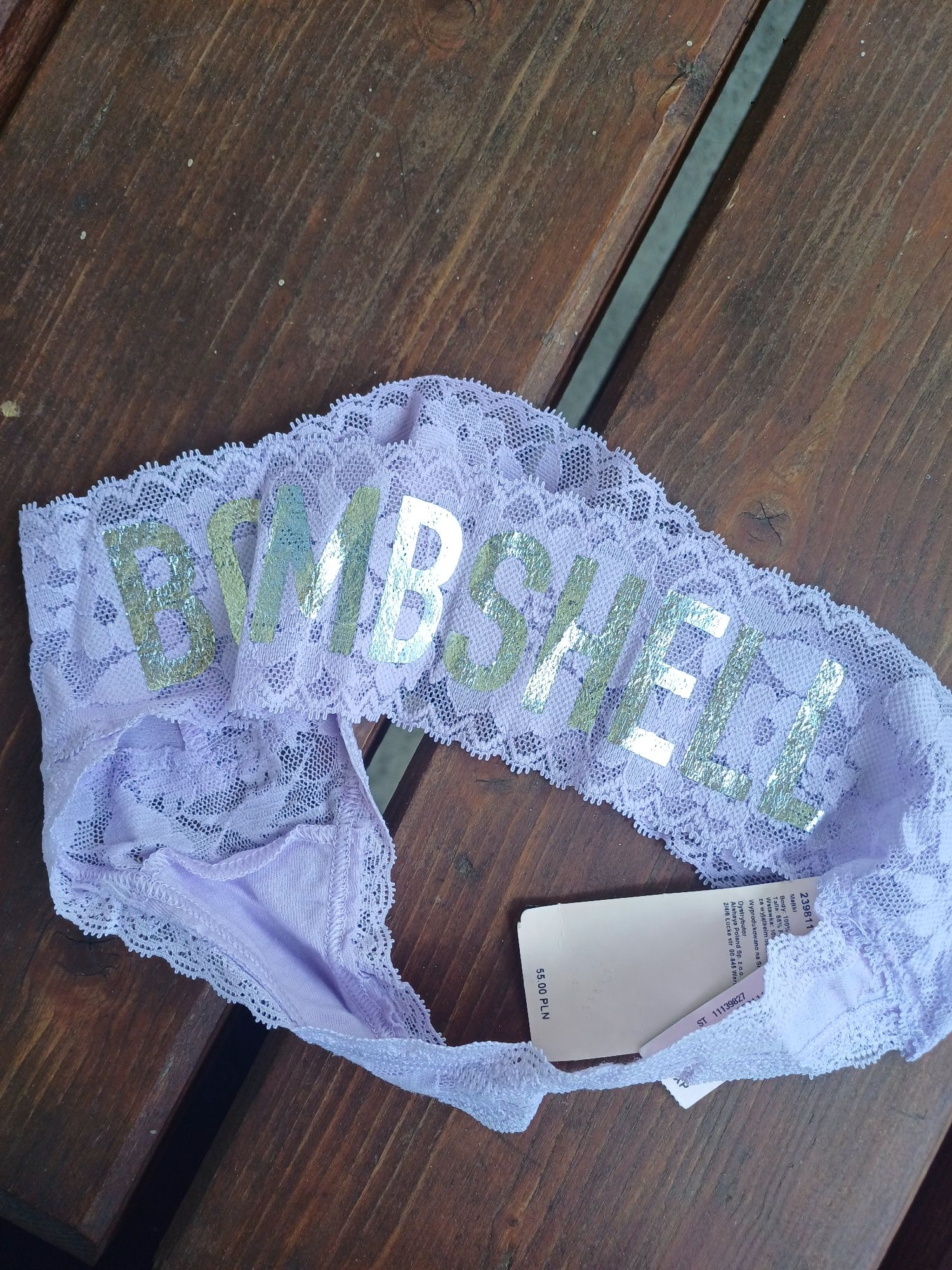 stringi victoria secret bombshell lawendowe