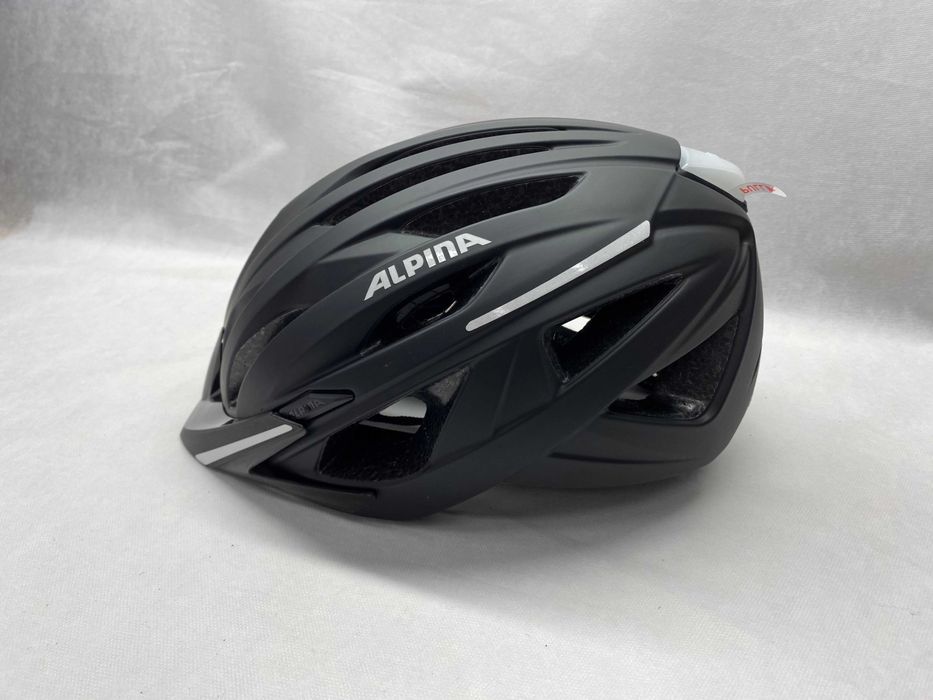 Alpina Haga kask rowerowy czarny mat z lampką 55-59 cm