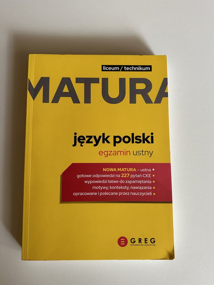 Matura język polski egzamin ustny GREG