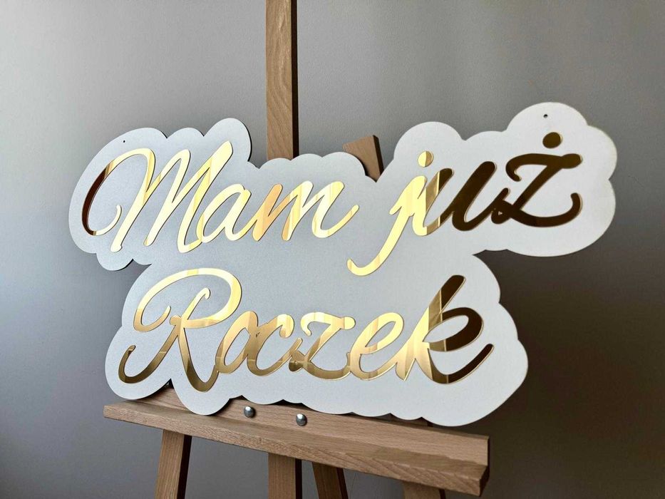 Mam już roczek pleksi chrzest napis na ściankę dekoracyjną balonowa