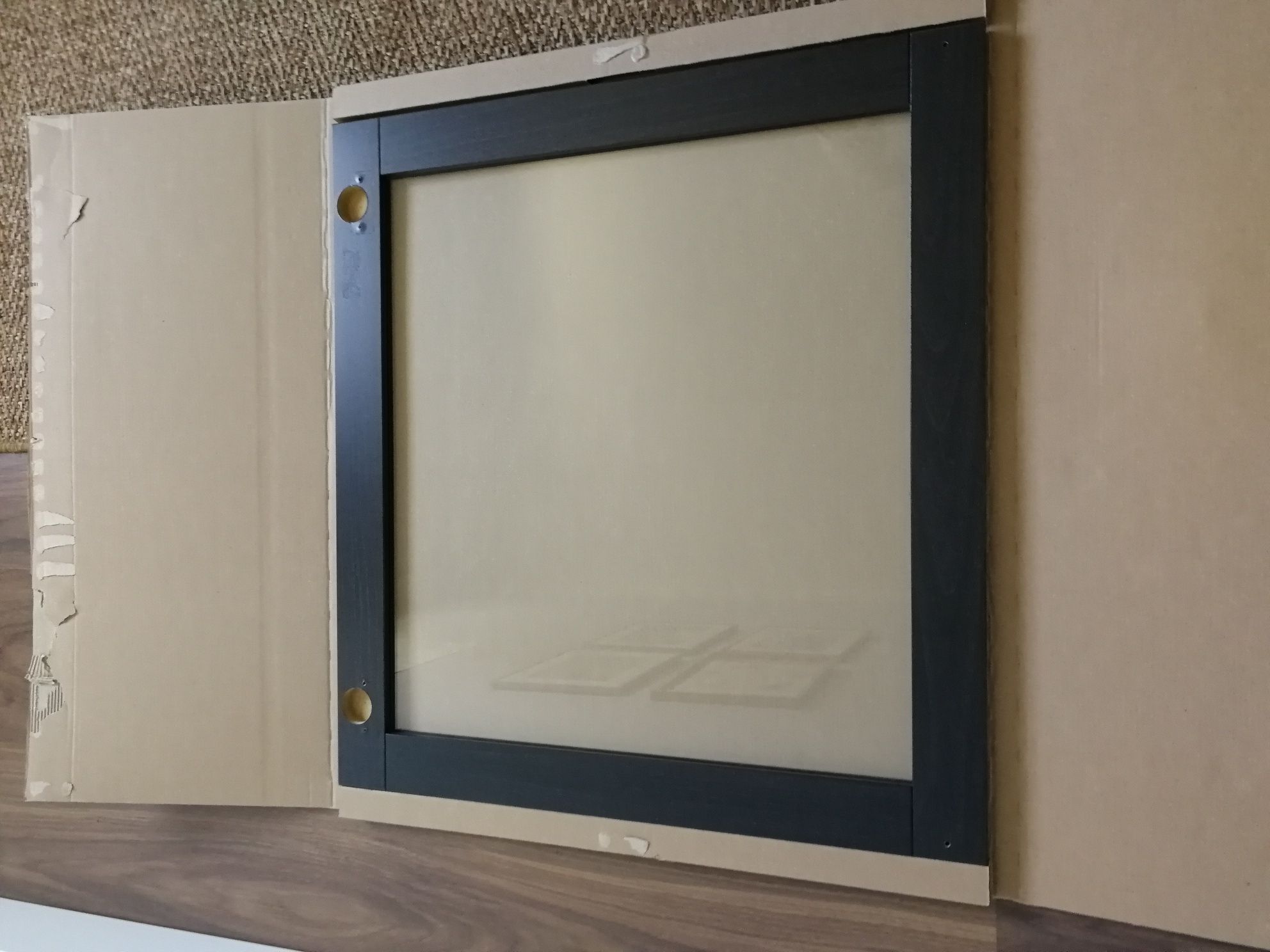 Armários Besta IKEA - Portas sindvik preto/castanho com vidro 60x64cm