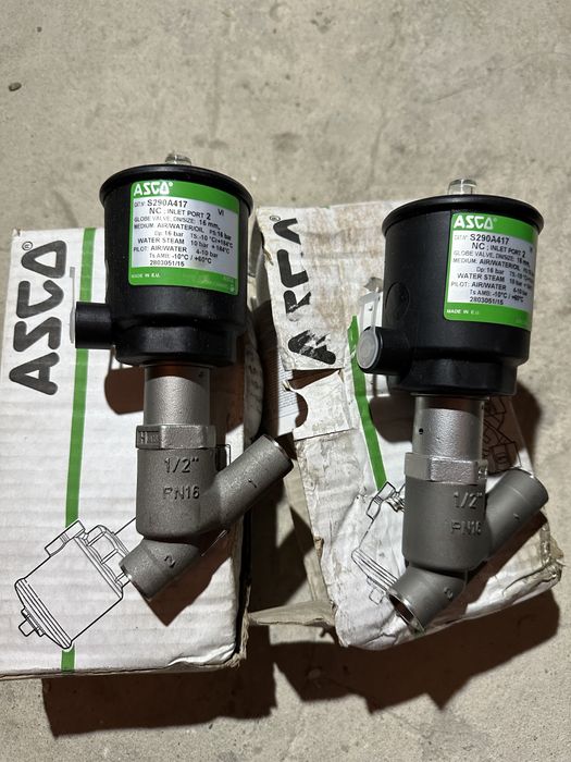 Zawory do wody/powietrza ASCO nowe