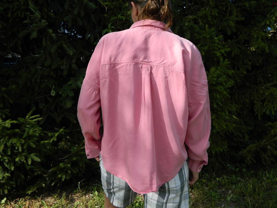 Monnari 42 * koszula bluzka z lyocellu oversize * brzoskwiniowy róż