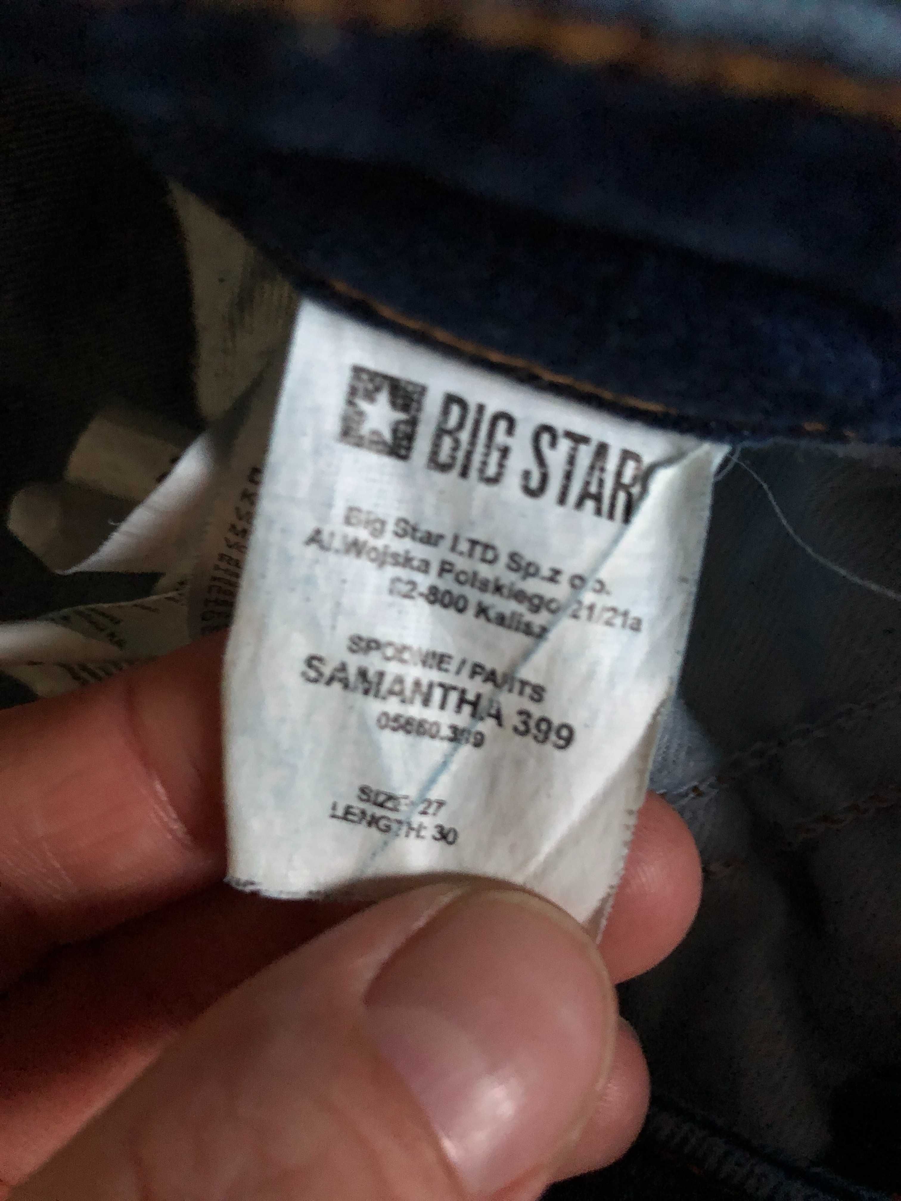 Spodnie jeansowe Big Star Samantha 399 denim jeans granat W27 L30