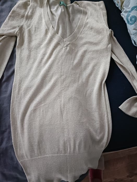 Złoty sweter cienki rozmiar m
