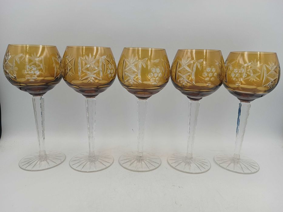 Kieliszki do wina remery szkło z PRL