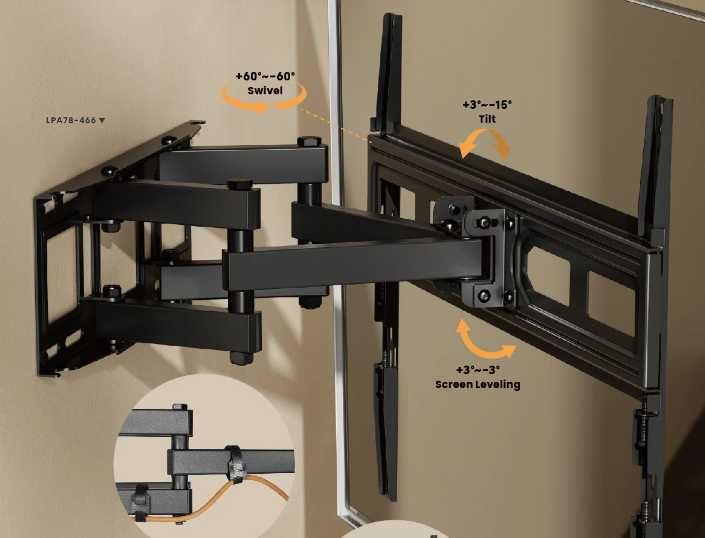 Кронштейн(настенный) 32"-70" поворотный для больших телевизоров
