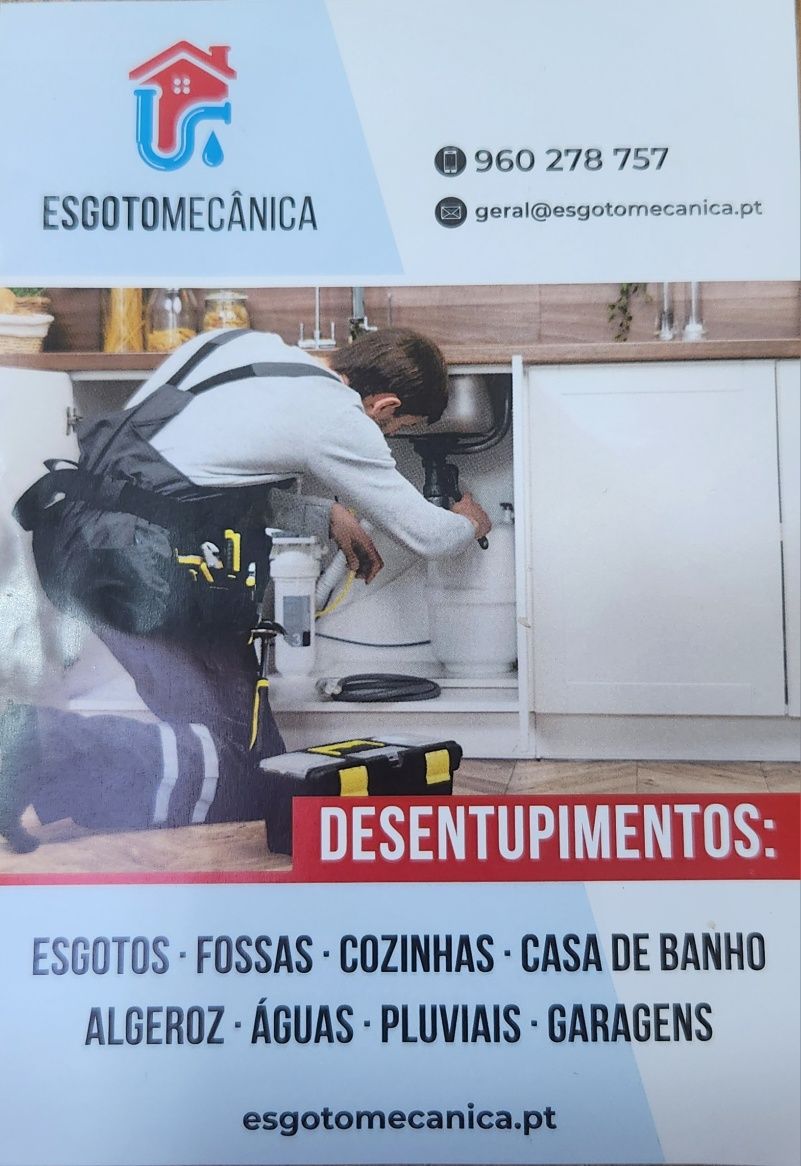 Desentupimento de esgotos
