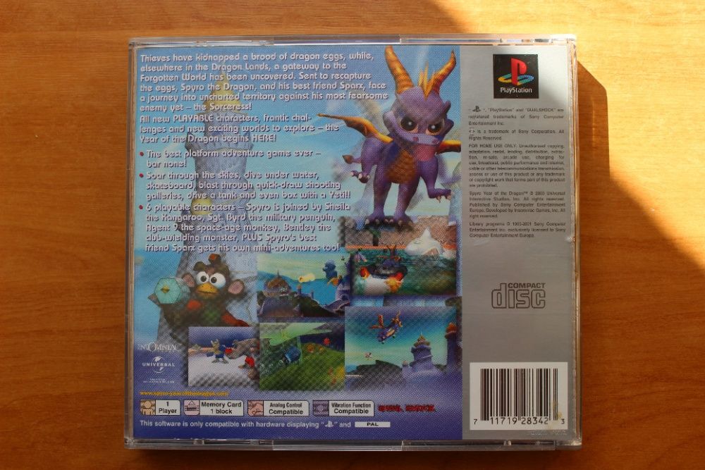 Gra Spyro 3 Year Of The Dragon Unikat ps1,psx,ps one