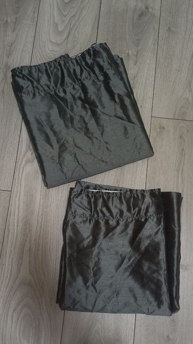 Штори сірі 2 шт з підкладкою