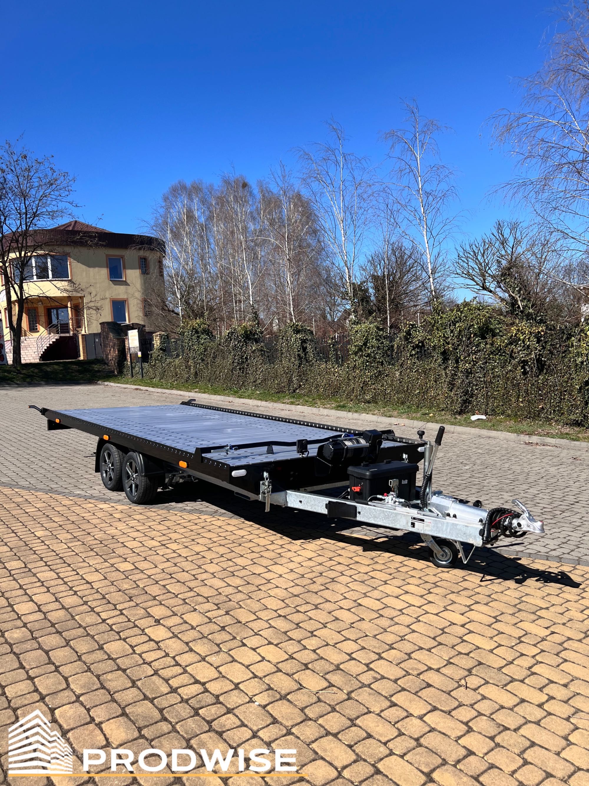 Laweta przyczepa hydrauliczna (manualna) 5m x 2,1m (różne wymiary)