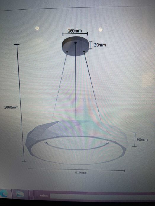 Lampa wisząca Reus biała 60cm