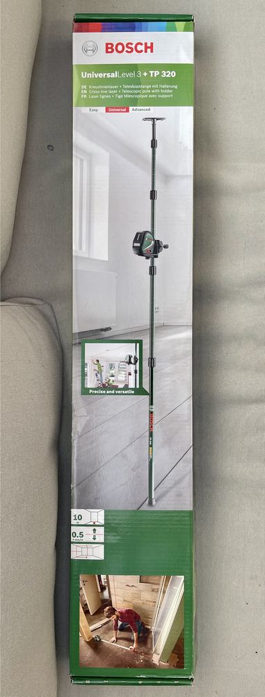 Bosch laser krzyżowy Universal Level 3 + TP320 komplet teleskop NOWY