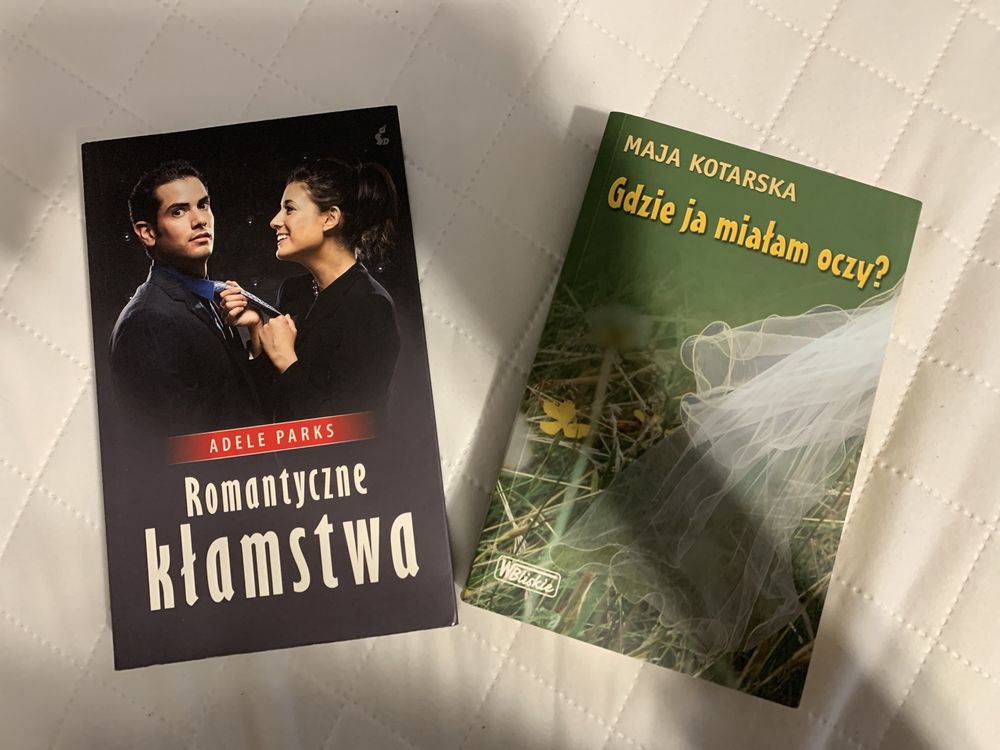 2 książki „Romantyczne kłamstwa”  i „Gdzie ja mialam oczy?”