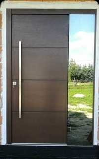 Drzwi zewnętrzne drewniane do domu