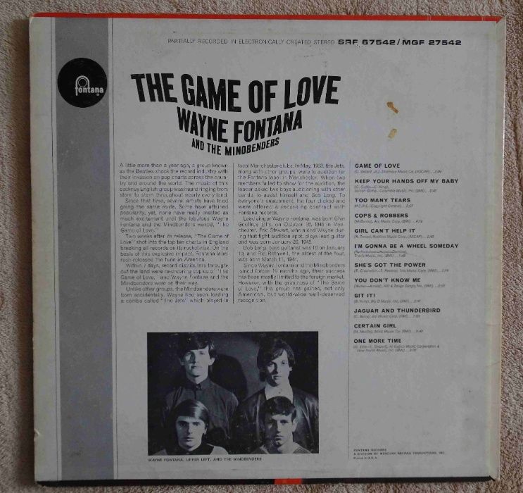 Wayne Fontana and The Mindbenders "The game of Love"