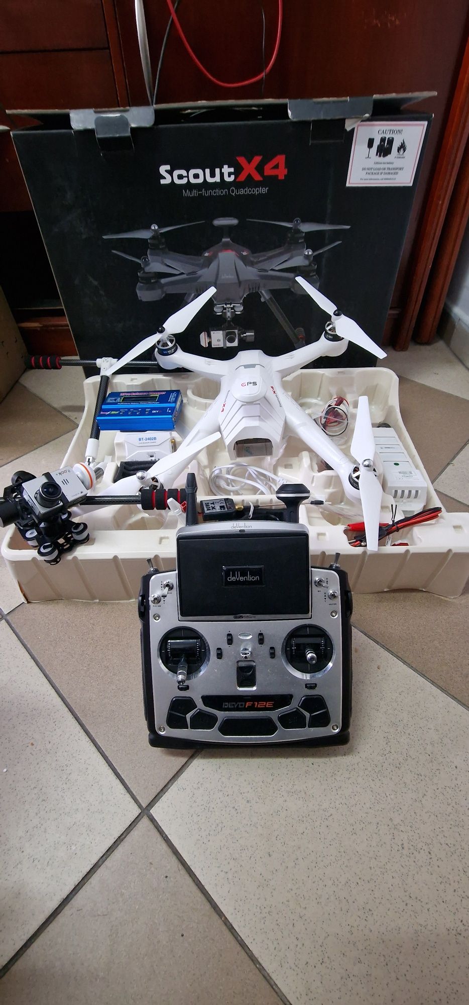 Dron Walkera Scout X4 DEVO F12E pro GoPro AMEWI Trade e.K. - RC_44841