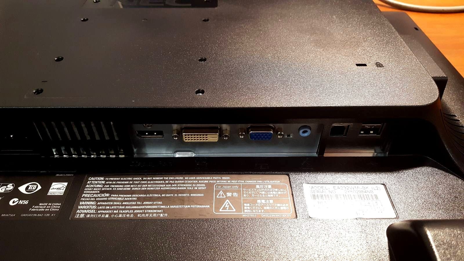 ‼️ 23" Nec MultiSync ea232wmi ips, 1920x1080, VGA, DVI, DisplayPort
