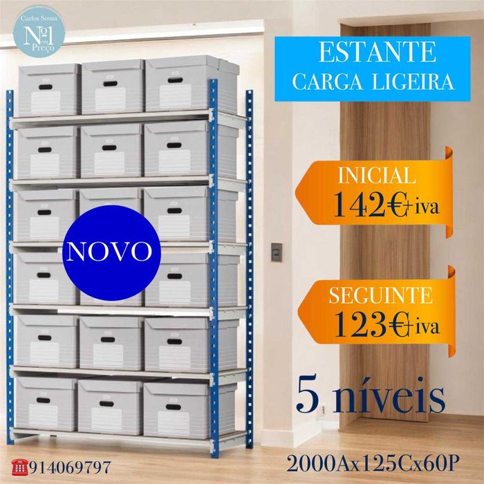 Estantes de Carga Ligeira – Ideais para Arrumação!