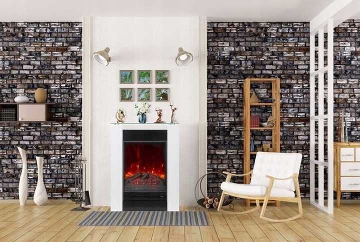 Kominek Elektryczny EL FUEGO TESSIN 1800W LED z pilotem OUTLET Sprawny