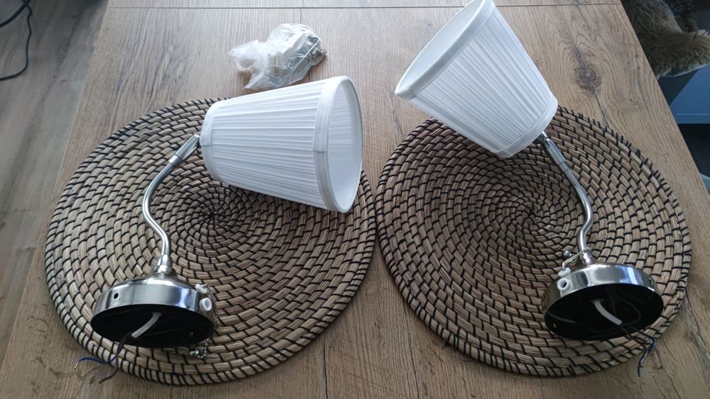 Kinkiety scienne z abazurem komplet 2 szt