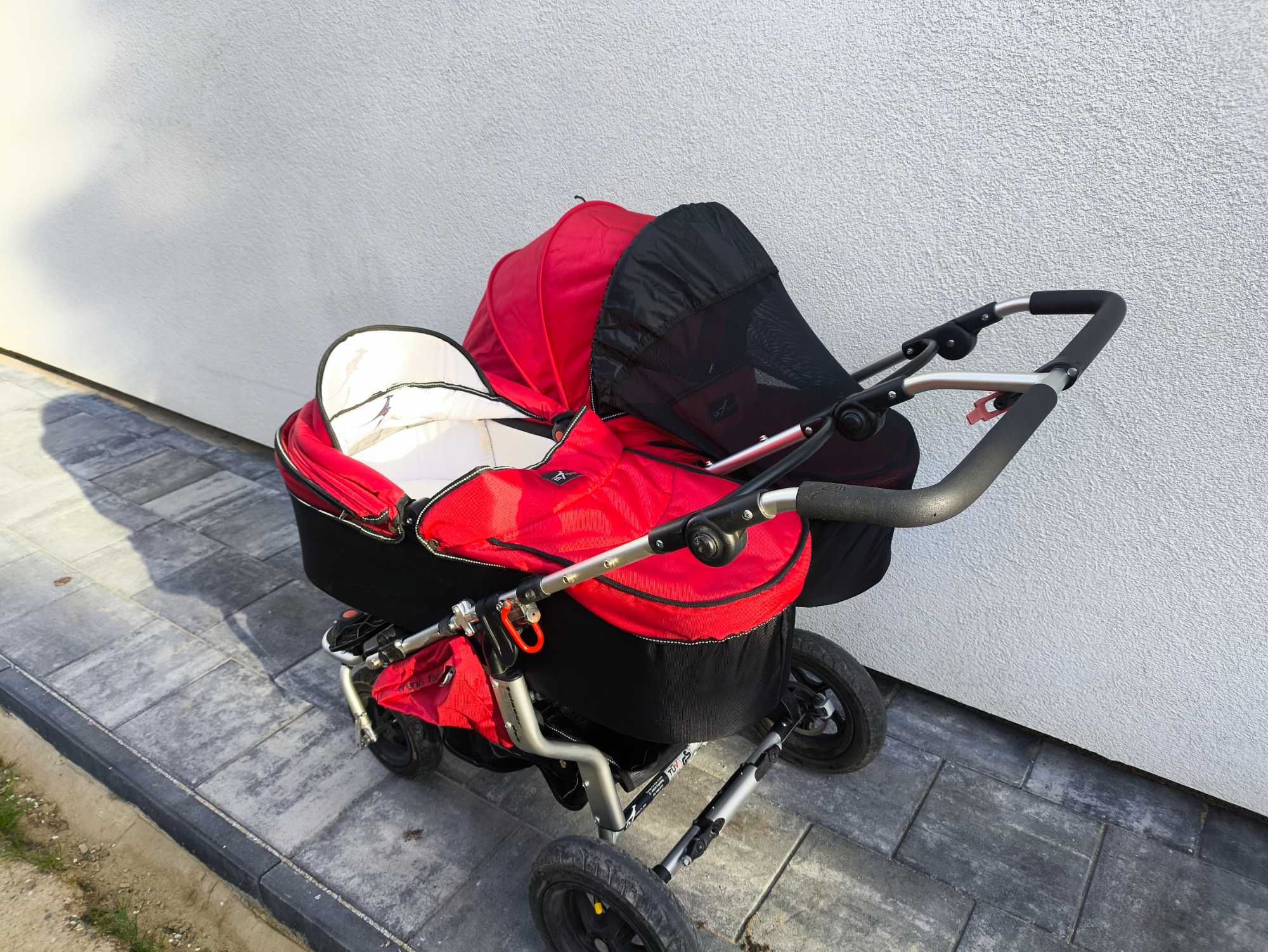 Wózek dziecięcy bliźniaczy tfk twist Duo czerwony