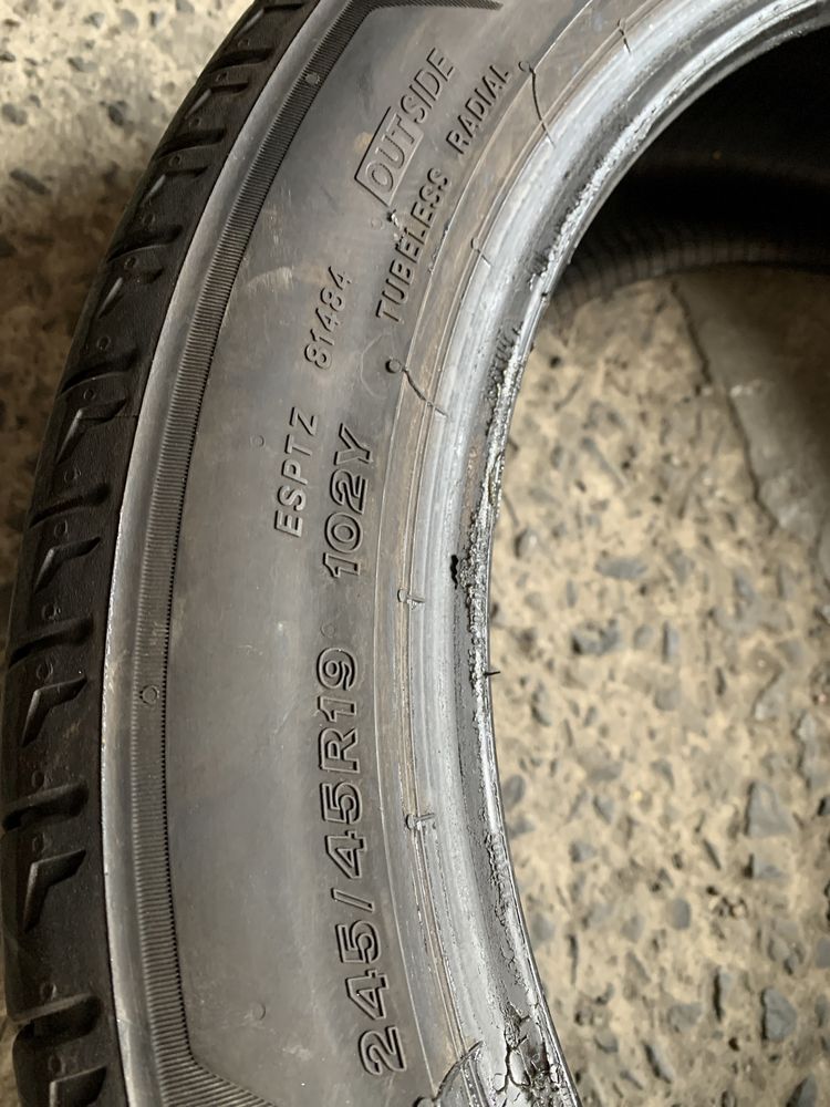 (1шт) 245/45R19 Bridgestone Potenza Sport (2022рік) літня шина