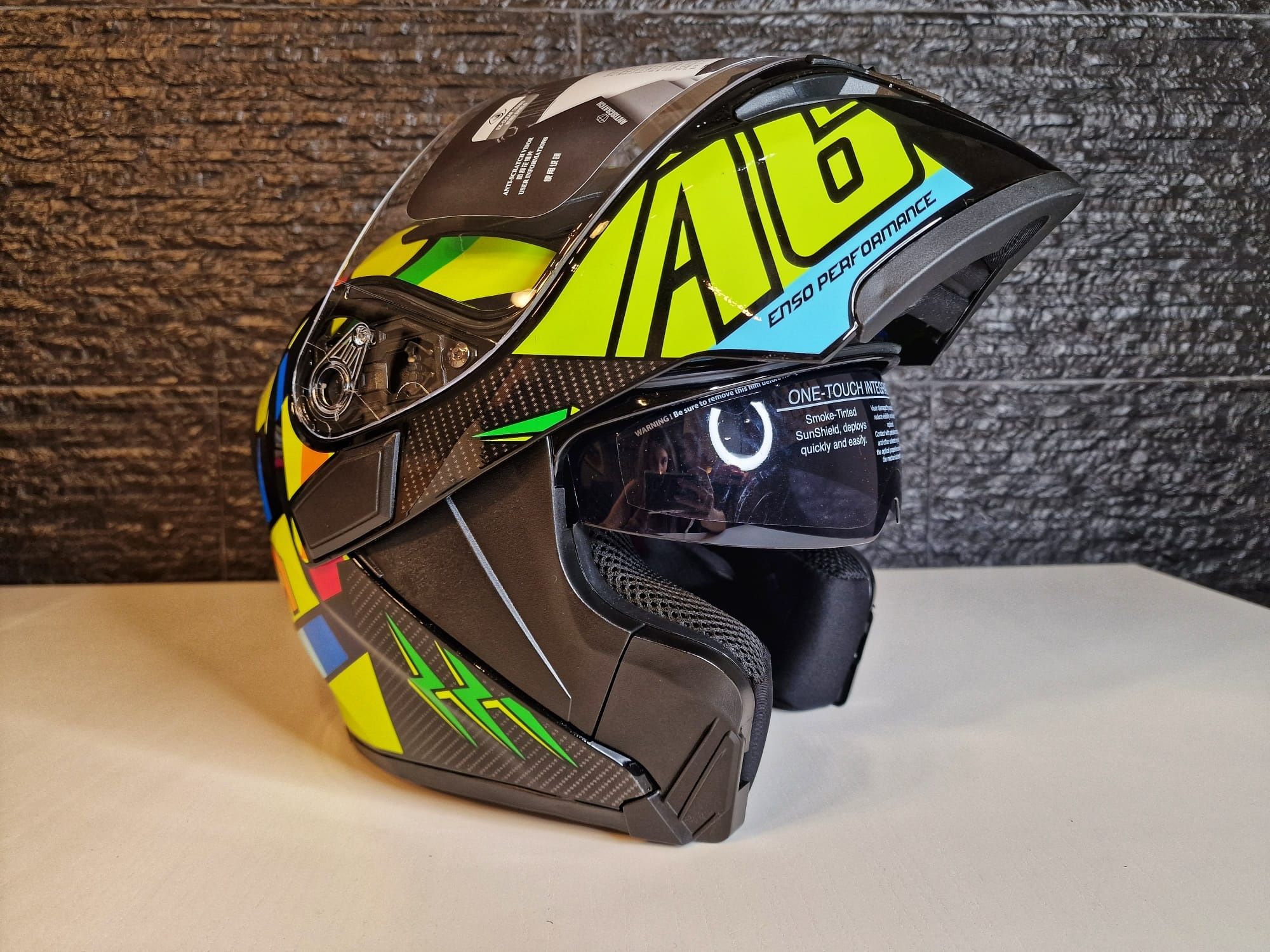 (NOVO) Capacete Modular Rossi 46 Mota e Sol V/Cores