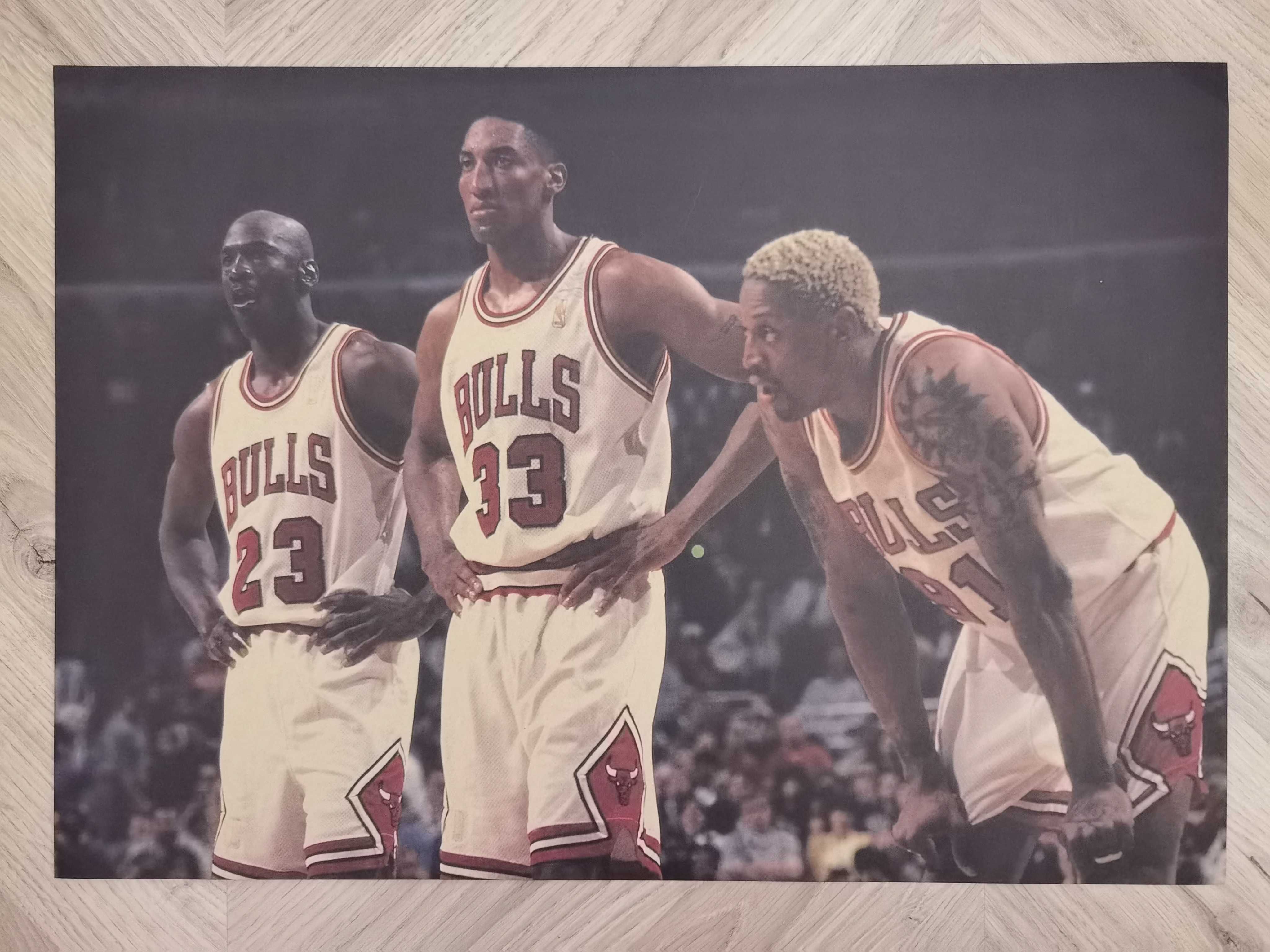 Plakat Jordan Pippen Rodman Chicago Bulls NBA 50,5 x 35,5cm