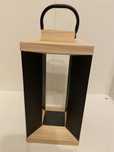 Lampion drewno metal