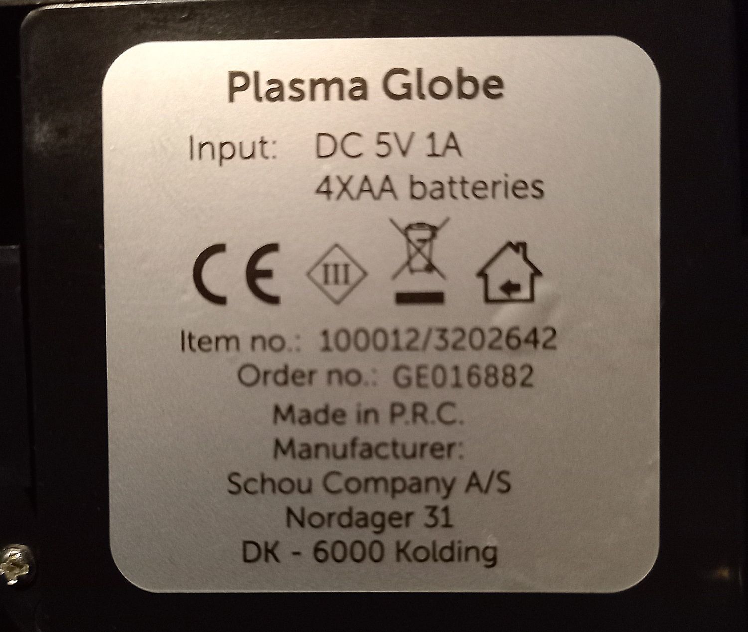 Lampa plazmowa (plasma globe) 15 cm baterie GRATIS!