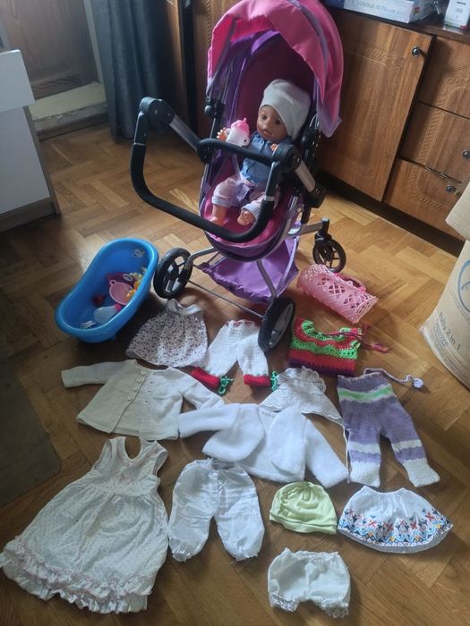 Коляска, лялька, одяг