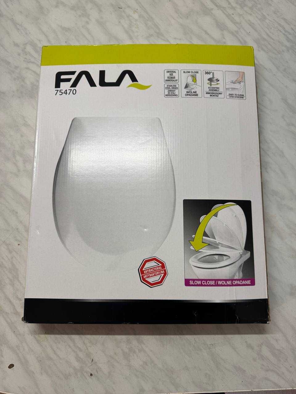 Deska do WC FALA Wolnoopadająca, Twarda z Wypinanymi Zawiasami
