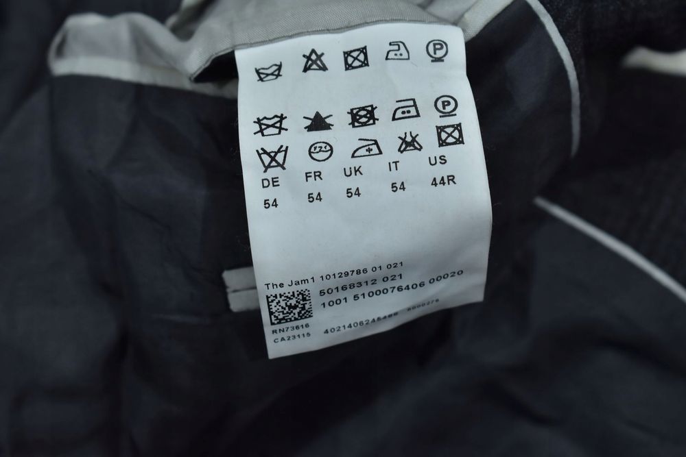 Hugo Boss The Jam Ciemnoszara Wełniana Marynarka Męska 54