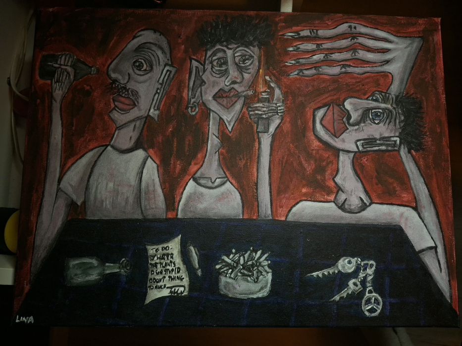 Ręcznie malowany obraz