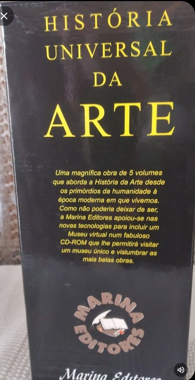 História Universal Arte - 5 livros caixa original oferta estojo com cd