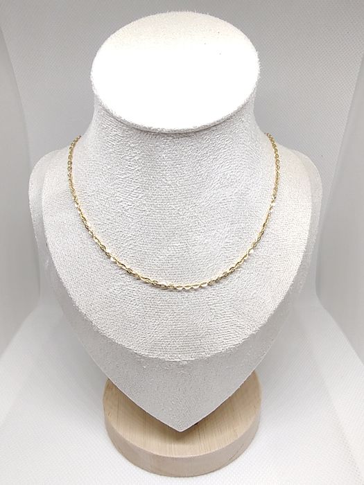 Subtelny złoty łańcuszek splot ankier PR 585