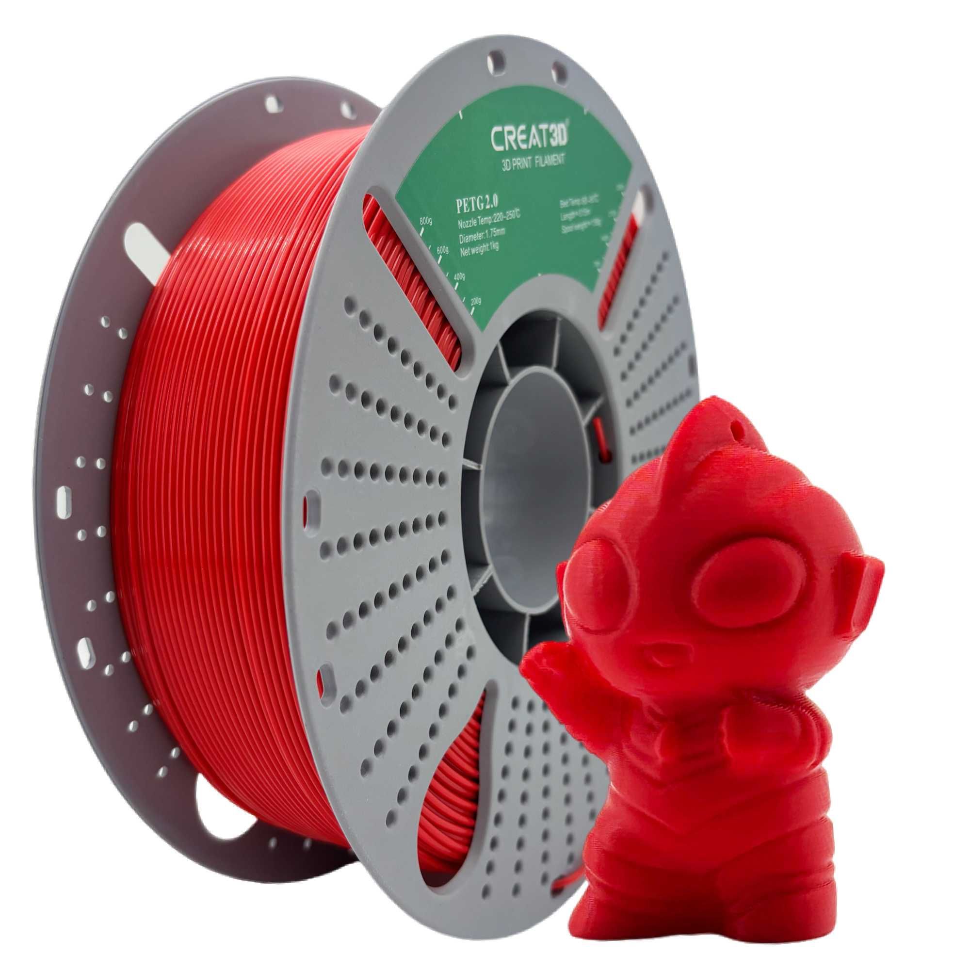 PETG пластик, Kingroon,СREAT3D Filament для 3D принтера 1.75 , 1 кг