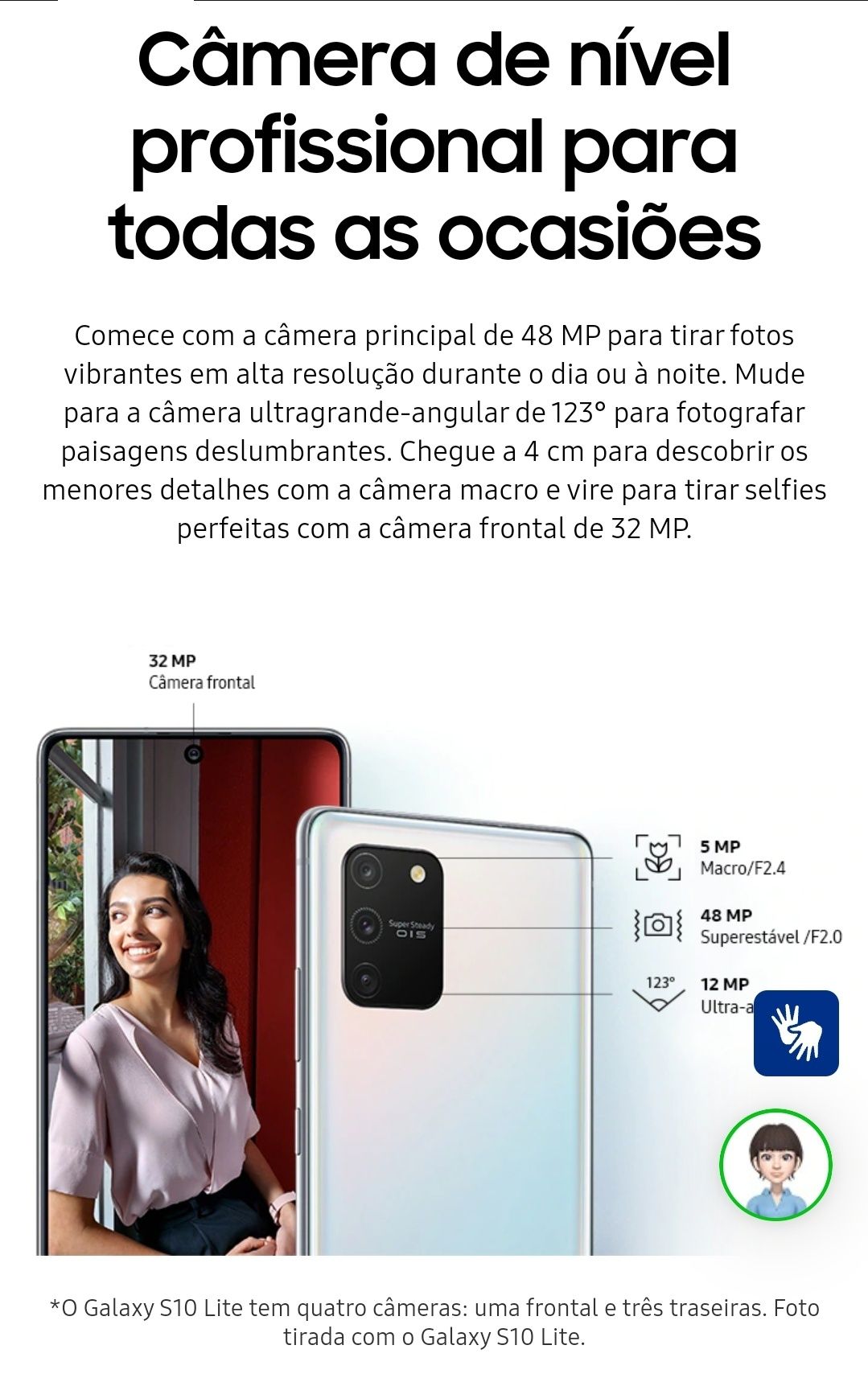 Samsung S10 Lite branco